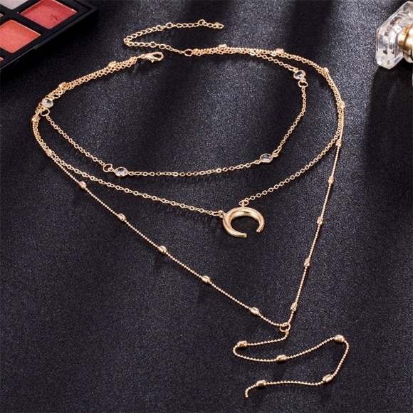 🛍 Long Drop Dainty Choker Necklace Boho Oxbow New - Picture 4 of 8